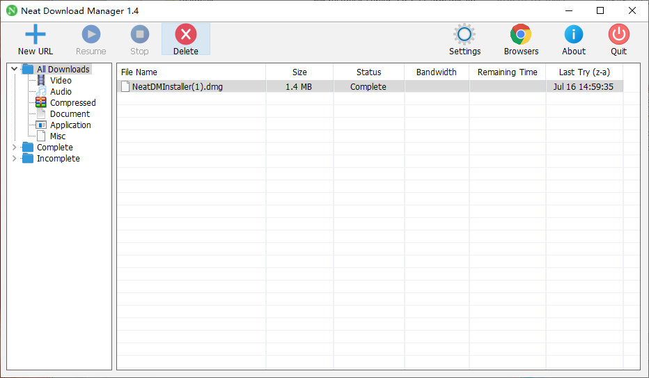 Neat Download Manager免费下载器，NDM类似IDM下载工具，大小只有900K